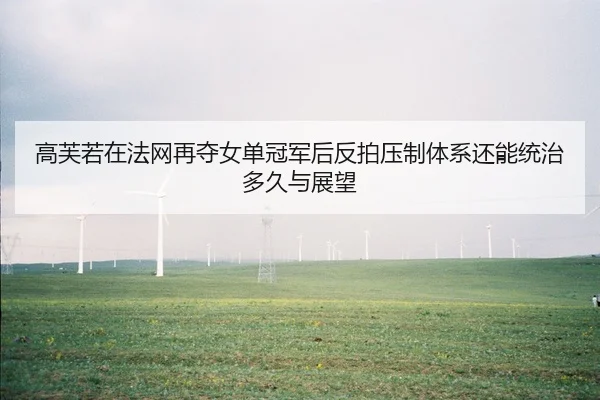 高芙若在法网再夺女单冠军后反拍压制体系还能统治多久与展望 | 9game app